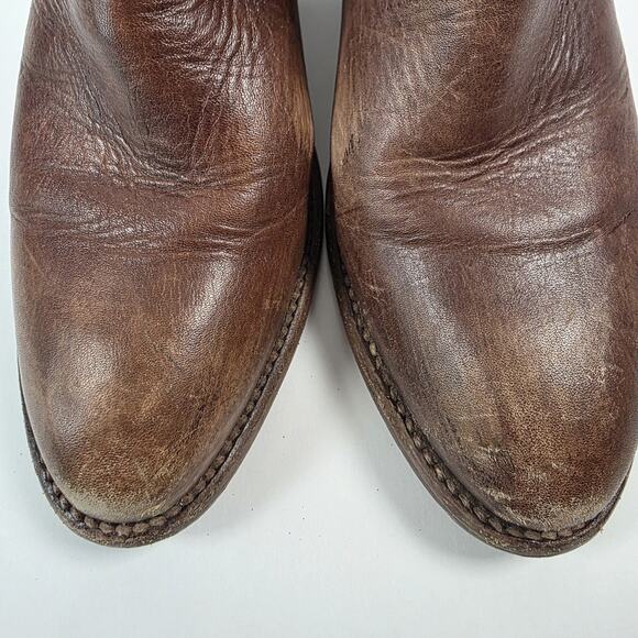 Bed Stu Cobbler Boots Womens Size 9 Brown Leather Ankle Buckle Zip Distressed - Picture 5 of 15
